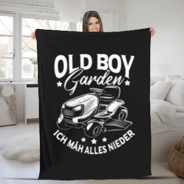 Discover Lawn Mower Fun rockabilly hot rod funny saying design10 Fleece Blankets