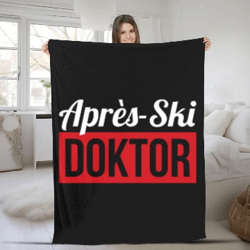 Discover Apres Ski Doctor Funny Ski Huts Party Skiing Zip Fleece Blankets
