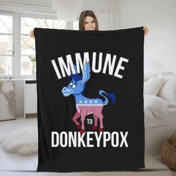 Discover Donkey Pet Immune to Donkey Pox Baseball Tees Fleece Blankets