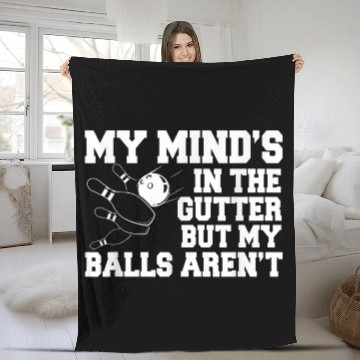 Discover Sport Bowling Team Quote Bowler Design Bowling Ball Fleece Blankets