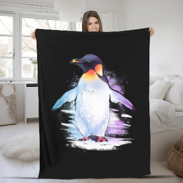 Discover Penguin Pet Colourful Animal Print Art Zip Fleece Blankets