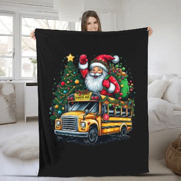 Discover Christmas Tree School Bus Driver Costume Adults And Kids Baseball Tees Fleece Blankets