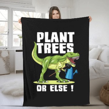 Discover Dinosaur Pet Plant Trees Or Else Funny Dinosaur Earth Day 3 8 Baseball Tees Fleece Blankets