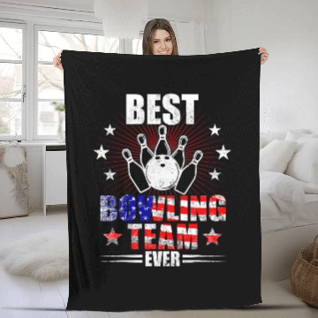 Discover Sport Bowling bests Bowling Team Ever Funny For Bowling Player Fleece Blankets