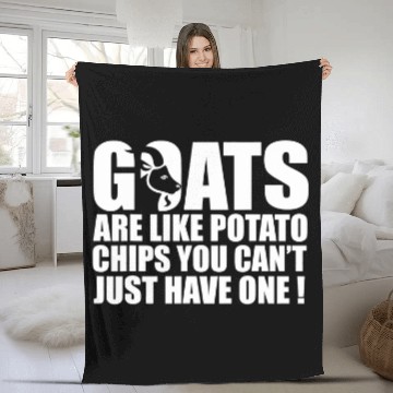 Discover Goats Pet are Like Potato Chips Funny Baseball Tees Fleece Blankets