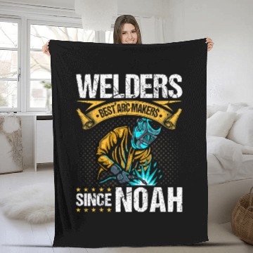Discover Welder Job Arc Makers Since Noah Funny Christian Welding Zip Fleece Blankets