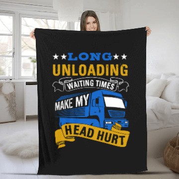 Discover Trucking Flatbedder Cargo Vehicle Flatbed Truck Driver 25 Fleece Blankets