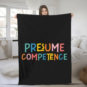 Discover Autism Puzzle Presume Competence Autism Mom Social Worker SPED Teacher Baseball Tees Fleece Blankets