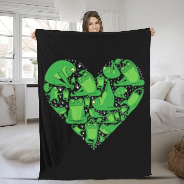 Discover Frog Pet Yoga Love Frog Yoga Fleece Blankets