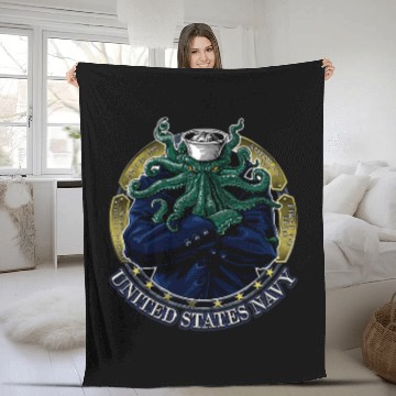 Discover Squid Pet Navy Baseball Tees Fleece Blankets