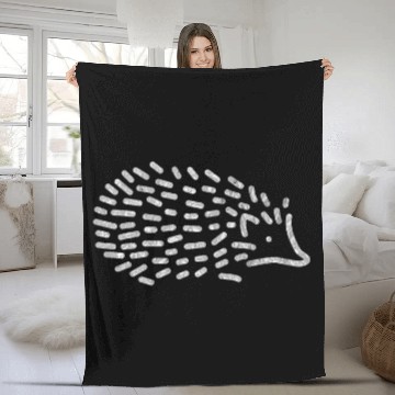 Discover Hedgehog Pet Silver Hedgehog Artwork Fleece Blankets