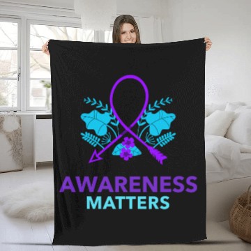 Discover suicides Prevention 988 Ribbon Ribbon Addiction Depression Fleece Blankets