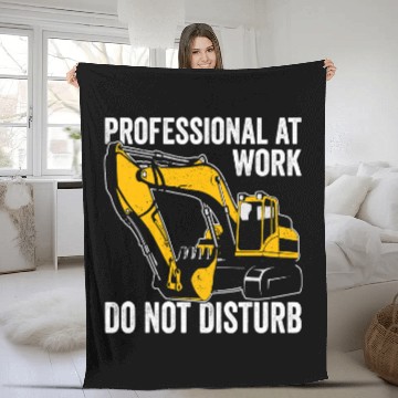 Discover Excavator Fun Professional at work do not disturb Excavator Driver Baseball Tees Fleece Blankets