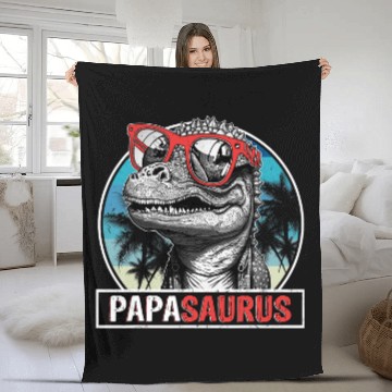 Discover Dinosaur Pet Mens Papasaurus rexs Cool Dad Dinosaur Fathers Day Baseball Tees Fleece Blankets