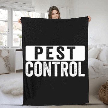 Discover Mens Pest Control Bug Exterminator Funny Exterminator Fleece Blankets