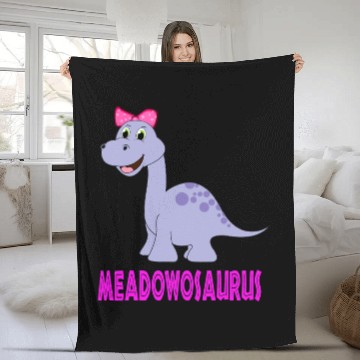 Discover Dinosaur Pet MEADOW MEADOWOSAURUS LONGNECK BRONTOSAURUS Fleece Blankets