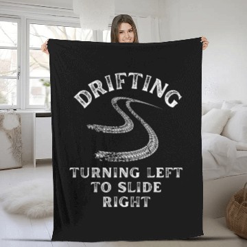 Discover drifting turn left slide right dist car guy mechanic driver Fleece Blankets