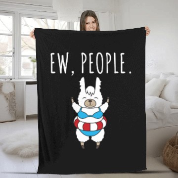 Discover Llama Pet Ew People Fleece Blankets