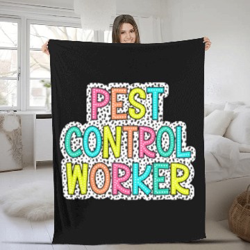Discover Pest Control Worker Exterminator Bug Hunter Pest Management 21 Fleece Blankets