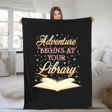 Discover Book Fun Adventure Begins At Your Library Summer Reading Program 04 07 Fleece Blankets