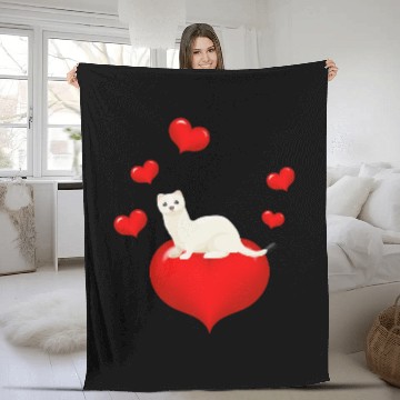 Discover Ferret Pet Ermine Winter Fur Design Weasel And Ferret Baseball Tees Fleece Blankets