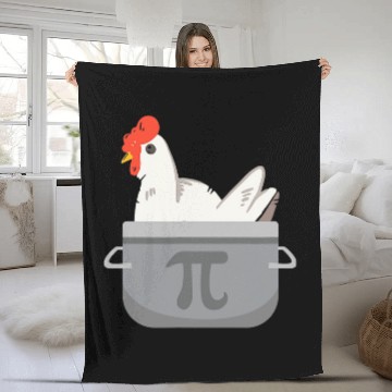 Discover Chicken Pet Funny Math Pi Chicken Pot Pie Apparel Fleece Blankets