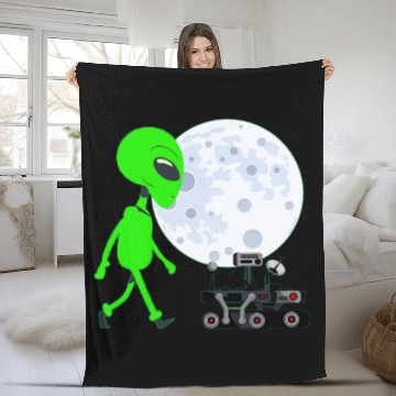 Discover Aliens UFO Walking Space Rover 2Funny NASA Perseverance Mission Baseball Tees Fleece Blankets