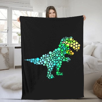 Discover Dinosaur Pet Dot Day T rexs Dinosaur Lover Polka Dot Pattern International Fleece Blankets
