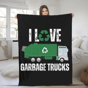 Discover I Love Garbage Trucks Funny Garbage Truck Driver Recycling 22 Baseball Tees Fleece Blankets