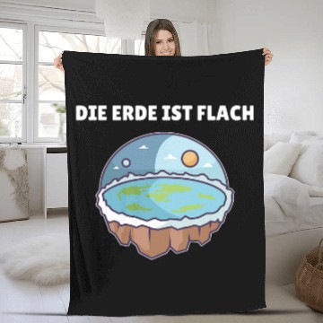 Discover Flat Earth Map Model Flat Earth Society Fleece Blankets