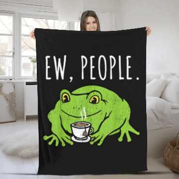 Discover Frog Pet Ew People Cottagecore Frog with Tea Fleece Blankets