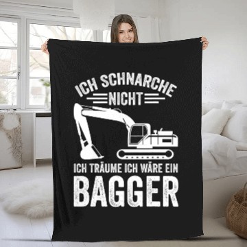 Discover Excavator Fun Construction Site Digger Driver Construction Worker Funny Zip Fleece Blankets