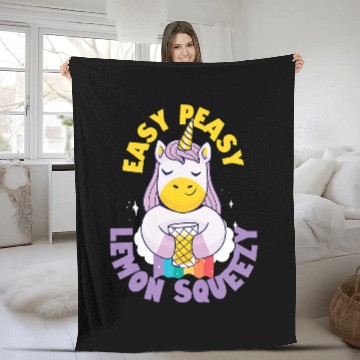 Discover Unicorn Pet Lemonade Stand Lemon Squeezy Entrepreneur Kids Baseball Tees Fleece Blankets