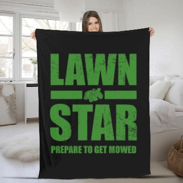 Discover Lawn Mower Fun Corn Star Yard Work Lawn Tractor 1 Fleece Blankets