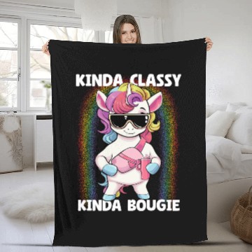 Discover Unicorn Pet Kinda Classy Kinda Bougie Unicorn Bougie Baseball Tees Fleece Blankets