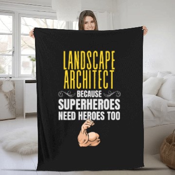Discover Architect Job Landscape Architect Because Superheroes Need Heroes Too Zip Fleece Blankets
