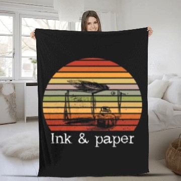 Discover Book Fun Writer Ink And Paper Retro Novel Writing Book Lover Reading Baseball Tees Fleece Blankets