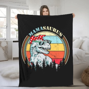Discover Dinosaur Pet vintages Funny Mama Mamasaurus T rexs Dinosaur Family Matching Fleece Blankets