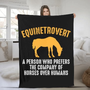 Discover Horse Pet Equinetrovert Horse Equestrian Introvert Horseback Riding Baseball Tees Fleece Blankets