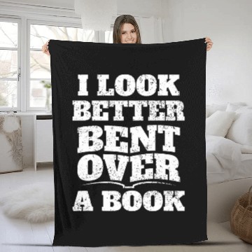 Discover Book Fun I Look Better Bent Over A Book 1 Baseball Tees Fleece Blankets