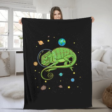 Discover Chameleon Pet In Space Chameleon Lover Baseball Tees Fleece Blankets