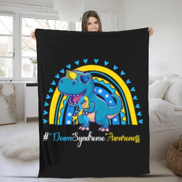 Discover Dinosaur Pet World Down Syndromes Awareness Boho Rainbow Dinosaur Dino Kid Baseball Tees Fleece Blankets