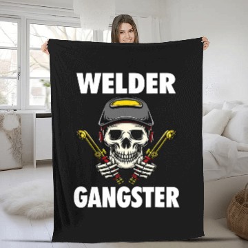 Discover Welder Job Gangster Welder 1 Baseball Tees Fleece Blankets