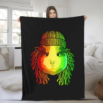 Discover Hamster Pet Reggae Cool Hamster Dreadlocks Rasta Dreads Rastafari Fleece Blankets