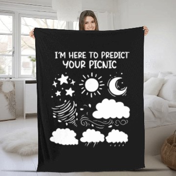 Discover Meteorologist Predict Your Picnic Weathermen Storm Chasing Fleece Blankets