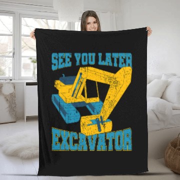 Discover Excavator Fun Vehicle Construction Work Excavator Lover Toddlers Excavator 1 Baseball Tees Fleece Blankets