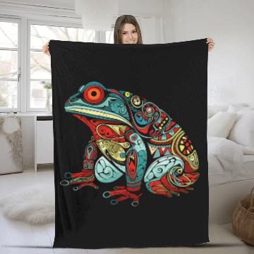 Discover Frog Pet Frog Native American Indian Style Art Pacific Northwest 06 Baseball Tees Fleece Blankets