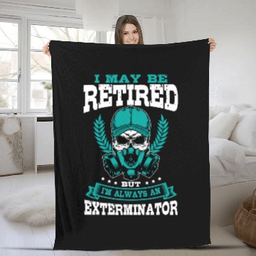 Discover Exterminator Retired Pest Control Eradicator Terminator Zip Fleece Blankets