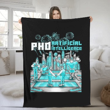 Discover Artificial Intelligence AI Computer Science AI Master PhD Doctor Zip Fleece Blankets