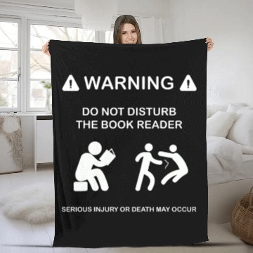 Discover Book Fun Do Not Disturb Funny Book Baseball Tees Fleece Blankets
